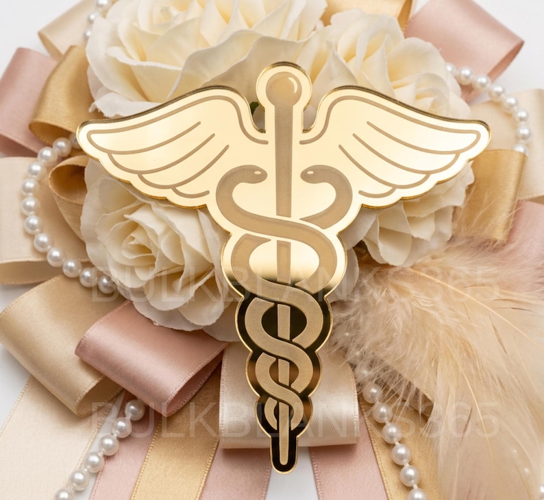 Medical Symbol Mum Trinket | Future Doctor HOCO Charm | Gold Mirror ...