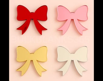 Pendientes de lazo acrílicos con efecto espejo: tapas de pendientes DIY para joyería, impresión UV y grabado