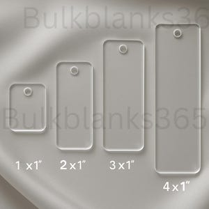 Keychain Clear Acrylic Blank, Clear Acrylic Blank, Bar Acrylic Shape, Acrylic Circle Shaped Blank, Blanks for Crafts
