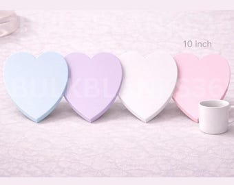10 Inch Pastel Acrylic Heart Blank | Large Laser Cut Heart | DIY Valentine Craft Supply | Acrylic Heart Shape