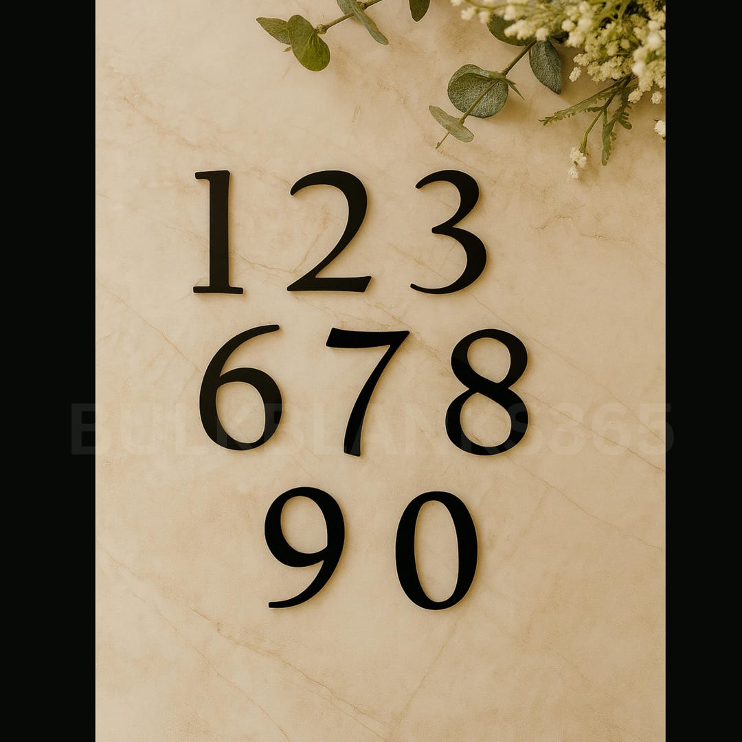 Acrylic Number Insert Blank Numbers- Acrylic Numbers - Numbers for Crafts - Business Sign ...