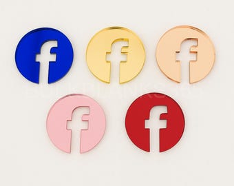 Mirror Acrylic Social Media Facebook Icons, DIY-Small Business Sign, Mirror Logo, Social Media Logo Cutout