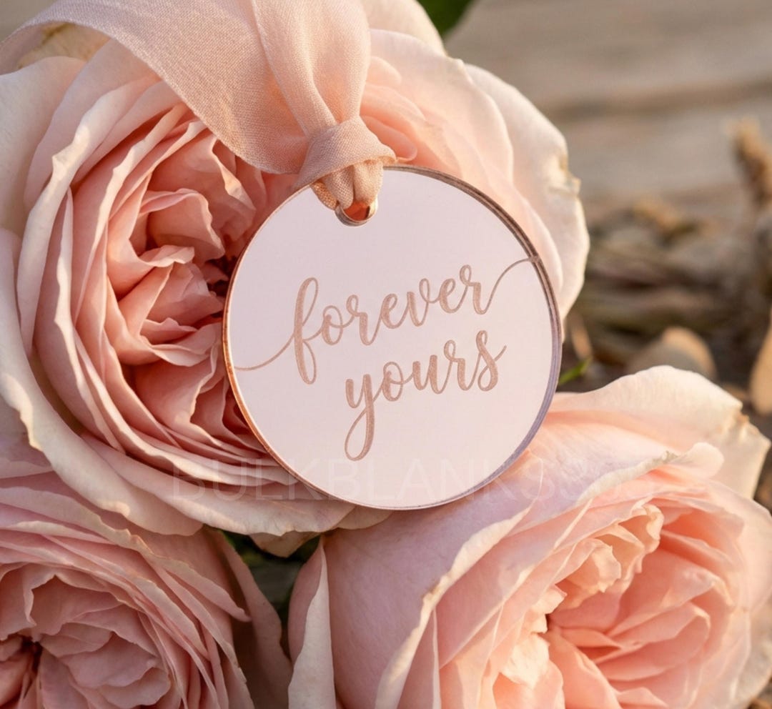 Forever Yours Bouquet Tag | Wedding Flower Charm | Bridal Bouquet Tag ...