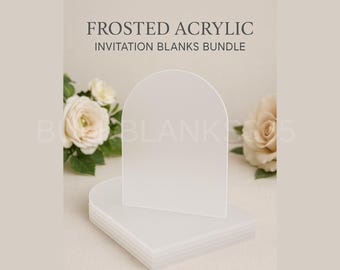 Frosted Arch Acrylic Invitation Blanks Bundle | 5x7 Acrylic Wedding Invitations | DIY Acrylic Wedding Supplies