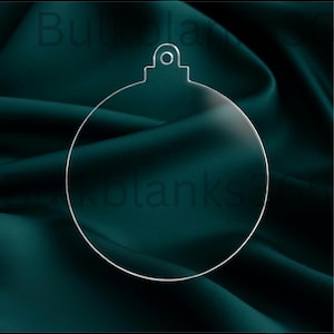 Clear Acrylic Christmas Ornament Blanks, DIY Acrylic Blanks, Round Shape with Hole, Holiday Blank, Crafting Blanks, DIY Ornament