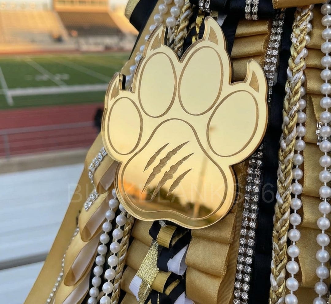 Tamu Paws Mascot Paw Mum Trinket | Paw Print Homecoming Mum Trinket | School ...
