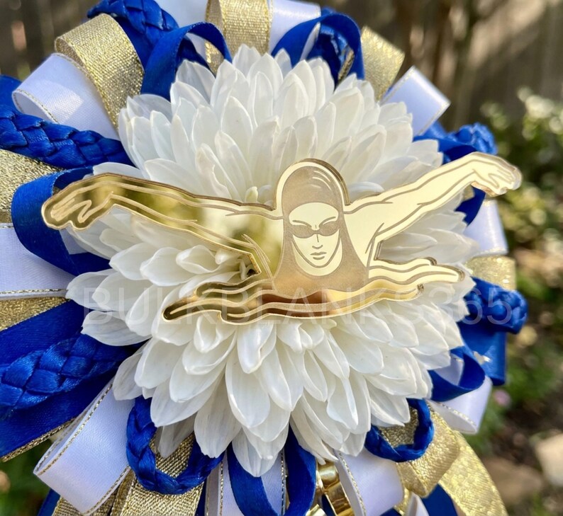 Gold Mirror Swimmer Mum Trinket Swim Dive Homecoming Mum Swimming Gold Mirror Swimmer Mum Trinket Swim Dive Homecoming Mum Swimming