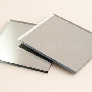 Silver Mirror Rectangular Wavy Wall Mirror – Modern Irregular Edge Wall Art | 1/8" Acrylic Mirror Cutout | Minimalist Aesthetic Room Decor imagem 5