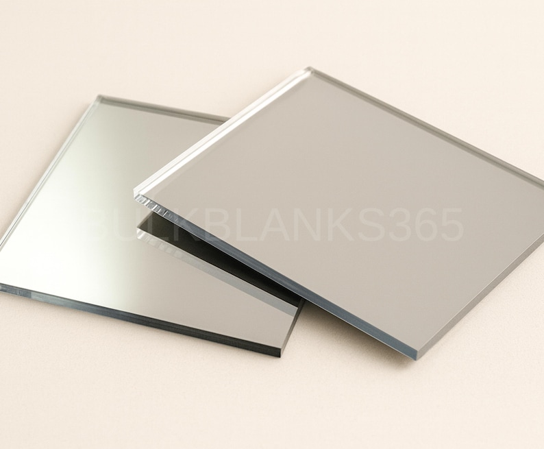 Silver Mirror Rectangular Wavy Wall Mirror – Modern Irregular Edge Wall Art | 1/8" Acrylic Mirror Cutout | Minimalist Aesthetic Room Decor imagem 5