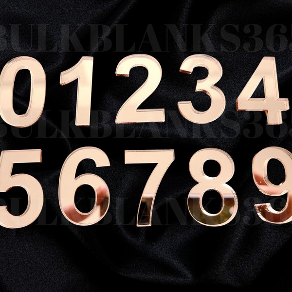 Mirror Numbers- Acrylic Numbers - Numbers for Crafts - Business Sign Numbers - Office Decoration - Laser Cut Numbers - Signage for Business