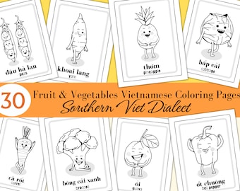 The World of Vietnamese-English Fruits: Bilingual Coloring Magic for all Viet Babies