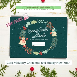 Vietnamesisch Englische Digitale Weihnachtskarten. Karte #9. Ich wünsche Ihnen frohe Weihnachten. Collab @thevietsister x @vietramese