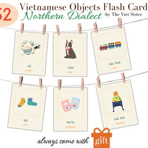 Northern Vietnamese Flashcards – Printable Vietnamese for Kids – Language Learning Cards – Montessori Homeschool – The Viet Sister