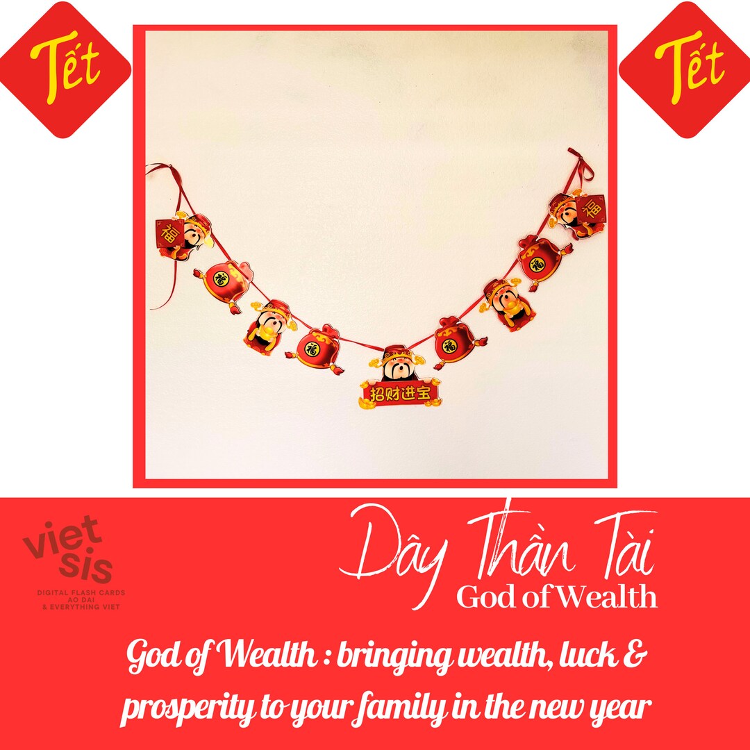 Tet Decoration Than Tai Vietnamese Tet Ornament 9pack, Tet New Year