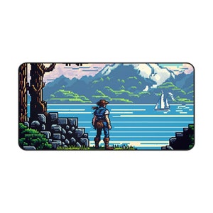 Pixel Art Adventure Gaming Desk Mat