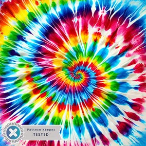 Rainbow Tie-Dye Counted Cross Stitch Pattern | PDF | Instant Download