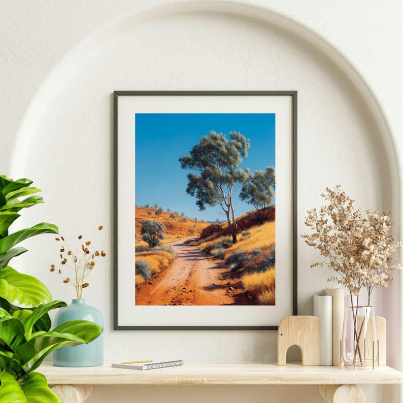 Australian Country Graphic Poster Print | Travel Wall Art, Desert ...