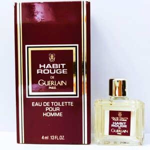 Guerlain Habit Rouge Pour Homme EDT 4ml .14 Fl Oz Mini Miniature Perfume Fragrance New Etsy India