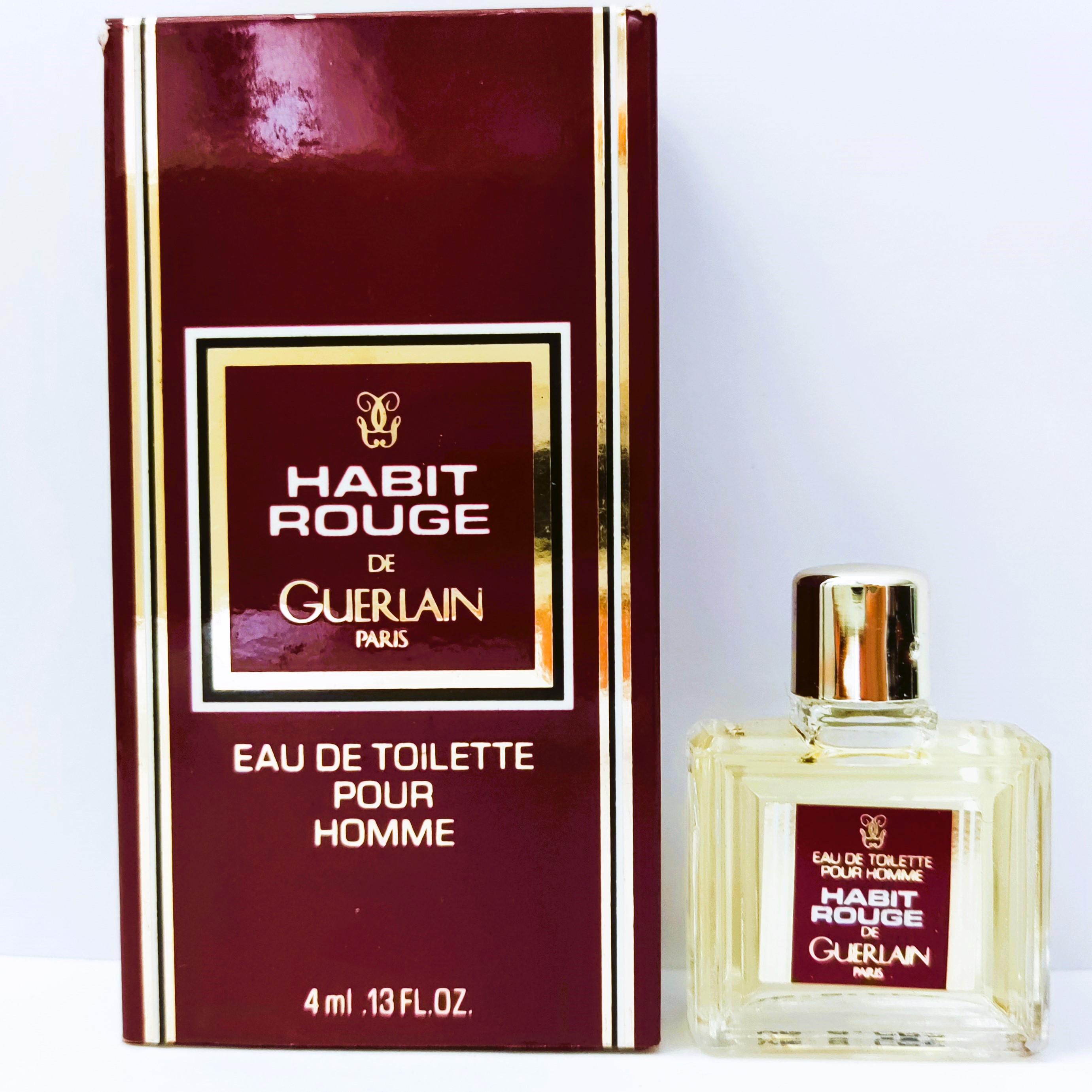 Guerlain Habit Rouge Pour Homme EDT 4ml .14 Fl Oz Mini Miniature Perfume Fragrance New Etsy