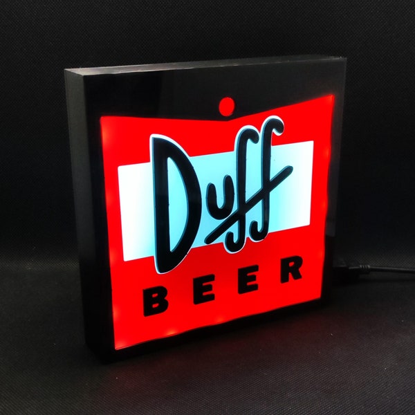 DUFF BEER Neon Led Lightbox RGB Sign | Bar Lamp | Night Light Lamp | Table Lamp