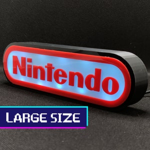 NINTENDO Led Lightbox Sign Large Size | PC  Light Setup | Desk Lamp | Night Light Lamp | Table Lamp