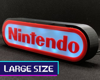 NINTENDO Led Lightbox Sign Large Size | PC  Light Setup | Desk Lamp | Night Light Lamp | Table Lamp