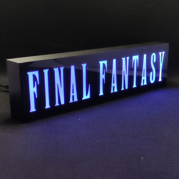 Lampe LED RVB Lightbox Final Fantasy | configuration de l'ordinateur | Lampe de jeu | Homme des cavernes