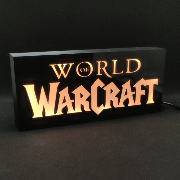 Enseigne lumineuse LED World of Warcraft