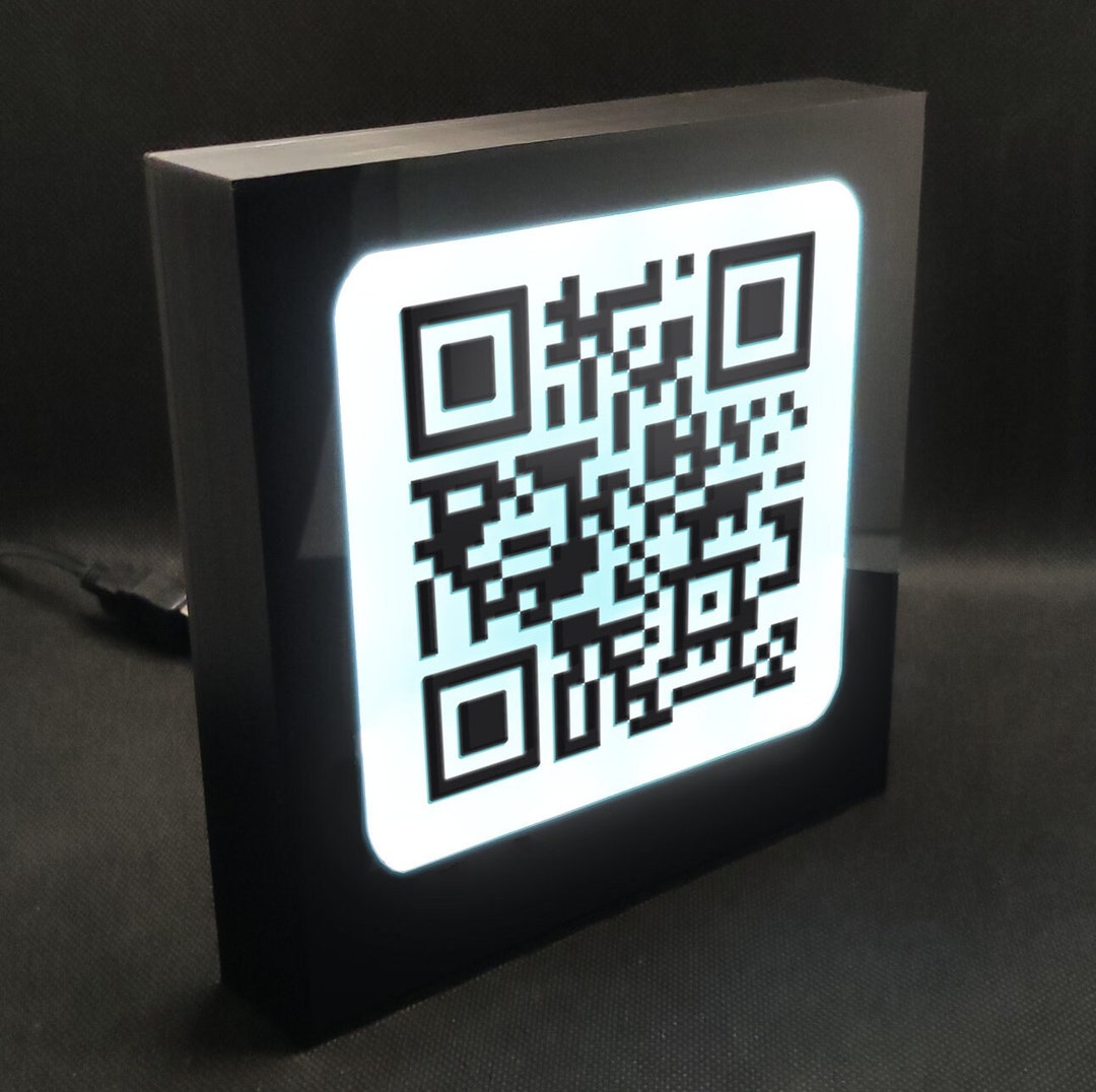 QR CODE Sign Neon Led Lightbox RGB Sign Restaurant Menu Qr Etsy UK