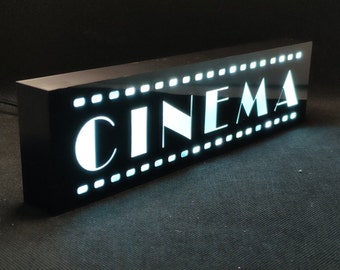 CINEMA Neon Led Lightbox Lámpara RGB / Luz de cine / configuración de pc / Lámpara de TV de cine en casa / Lámpara de luz nocturna