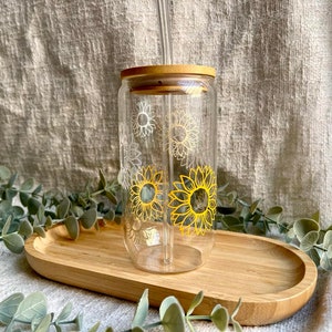 Pretty Comy Retro Sun Flower Gold Rim Glass Water Cup Luxury Glass Whisky  Glass Cup