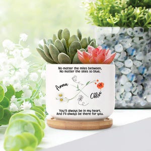 Personalized Birth Flower Plant Pot, Custom Grandma&#39;s Garden Plant Pot, Outdoor Flower Pot, Mother&#39;s Day Gifts,Custom Birth Flower Plant Pot