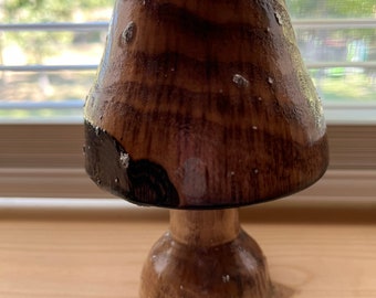 BLack walnut Wooden Mushroom hand-crafted