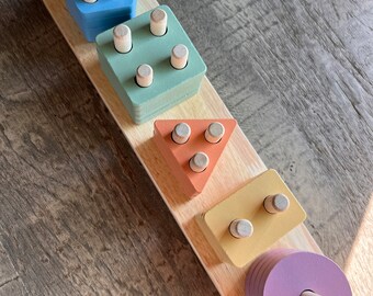 Multicolored Geometric stacking toy!