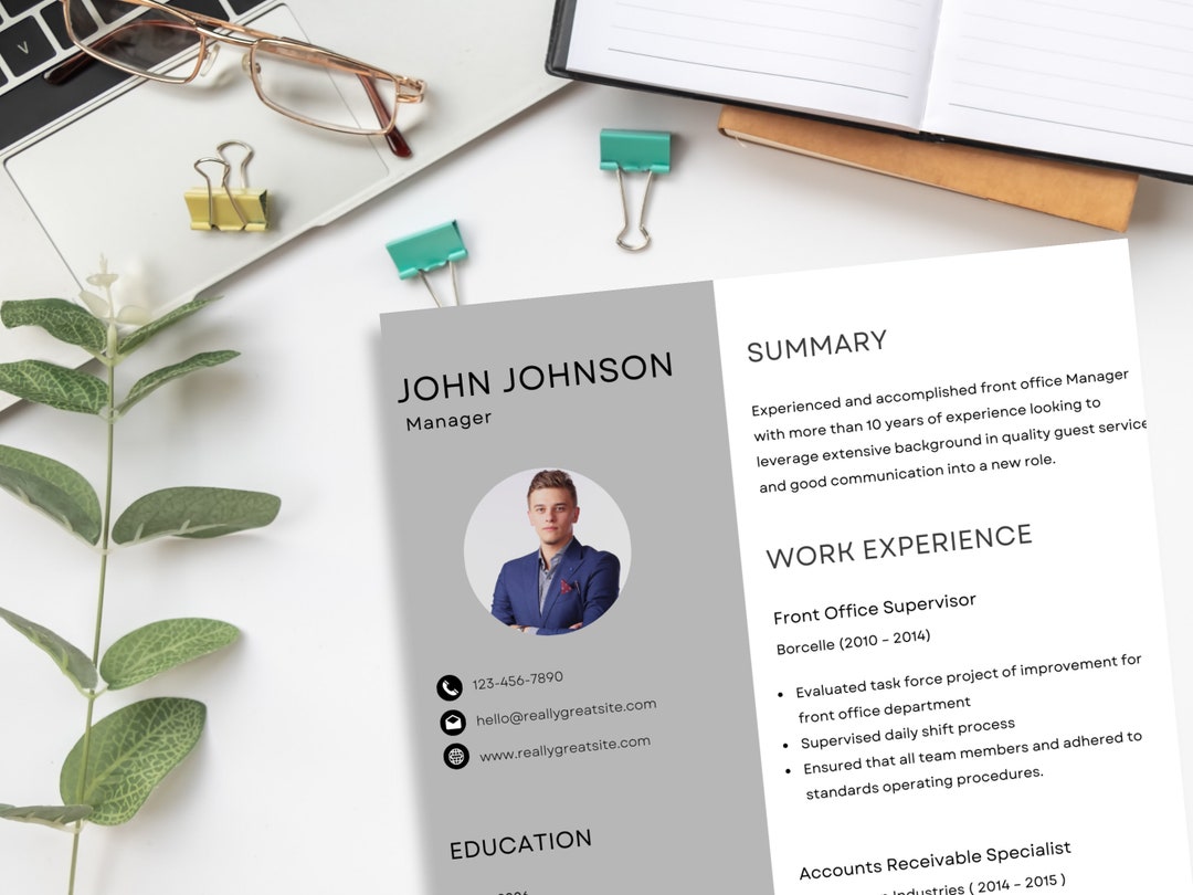 Minimalist Web Designer Resume Template - Etsy