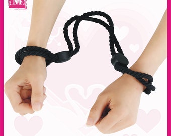 Cotton Rope Bondage Handcuffs and Shackles，Ladies and Men Couple Sex Toys，The Elasticity Can Be Adjusted at Will