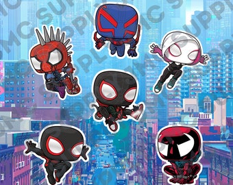 SV Vinyl Stickers, Water Resistant, Glossy Finish, Funko Pop Inspired, Marvel, Spiderman, For Tumbler Hydro or Laptop