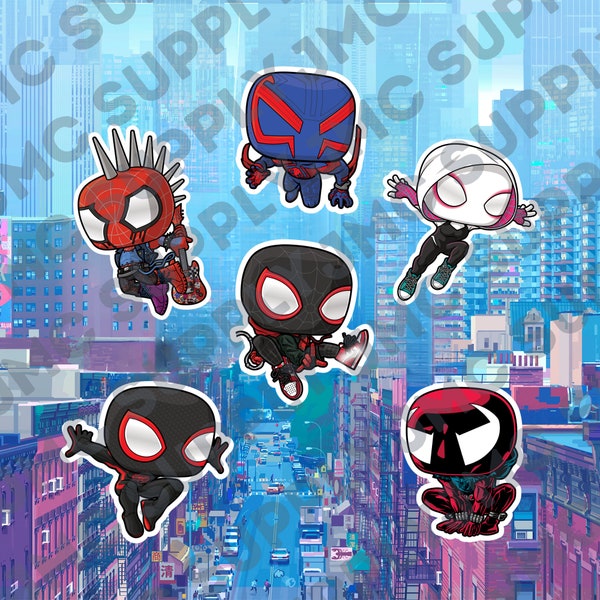 SV Vinyl Stickers, Water Resistant, Glossy Finish, Funko Pop Inspired, Marvel, Spiderman, For Tumbler Hydro or Laptop