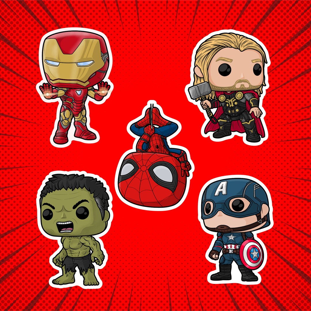 Superhero Vinyl Stickers Water Resistant Glossy Finish Etsy