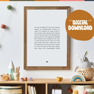 DESCARGA DIGITAL INSTANTE - Poema del Día del Padre, Regalo para papá, Primer Día del Padre, De Niños, Regalo Especial, Carta a Papá, Poema de Amor para Papá