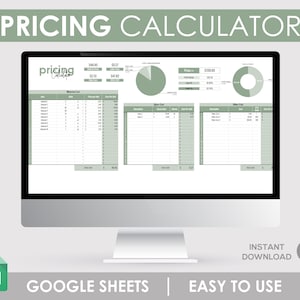 Product Pricing, Pricing Worksheet, Profit Calculator, Google Sheets, Spreadsheet Template, Small Business, Handmade Products, Craft Shop