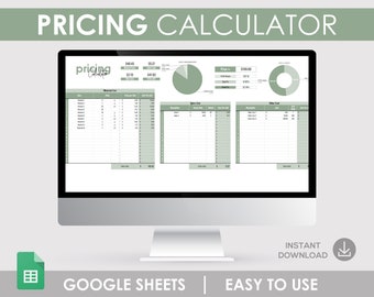 Product Pricing Calculator, Google Sheets Template (Digital Download)