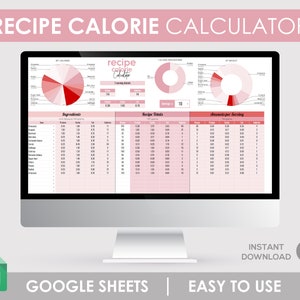 Recipe Calorie Calculator: Google Sheet Template | Nutritional Analyzer | Meal Prep & Diet Planning Tool
