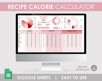 Recipe Calorie Calculator: Google Sheet Template | Nutritional Analyzer | Meal Prep & Diet Planning Tool