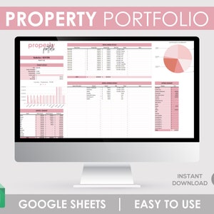 Property Portfolio, Rental Bookkeeping, Rental Spreadsheet, Landlord Spreadsheet, Rental Management, Rental Property, Rental Expense
