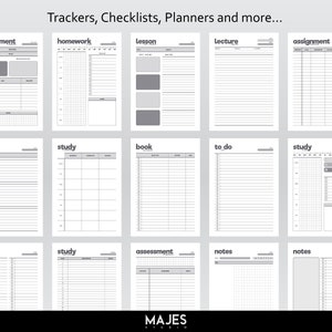 Study Planner PDF: Comprehensive Academic Organizer A4, A5, US Letter Ultimate Study Schedule Guide imagem 3