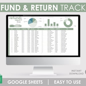Refund & Return Manager Template: Business Process Organizer | Simplified Returns Tracker