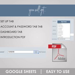 Password Tracker Sheet: Google Template Log for Digital Security ...