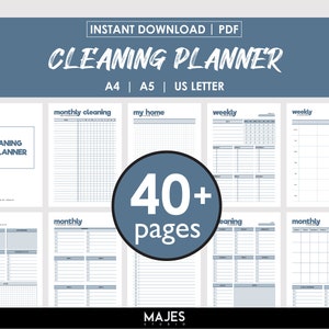 Cleaning Schedule, House Planner, Home Organizer, Chore Tracker, Cleaning Checklist, Tidy Planner, Housekeeping Log, Cleaning Routines
