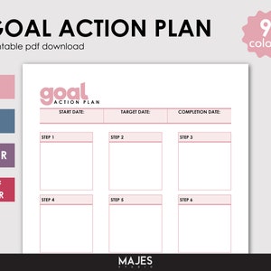 Action Plan Template, Project Management, Project Plan, Project Action Plan, Project Planner, Productivity Planner, Work Action Plan